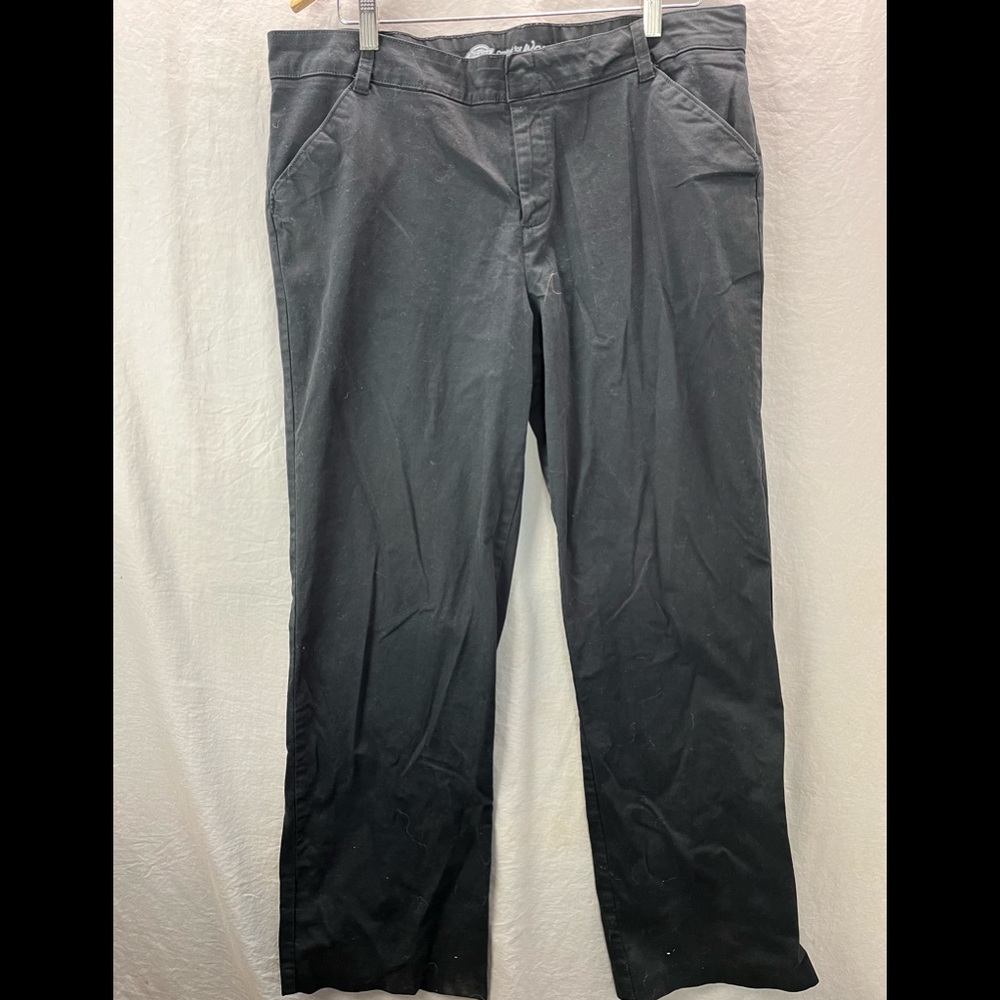 Dickies Created for Women Pants Sz 16R Black Cotten/Spandex Excellent Condition